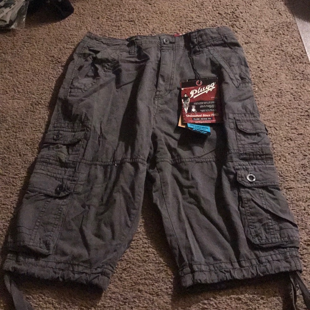 Gray Cargo Shorts